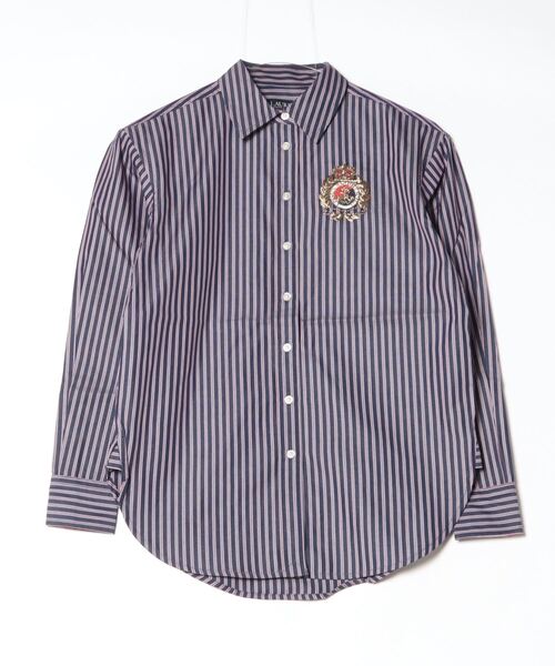 ブラウス シャツ リラックスド フィット ストライプド ブロードクロス シャツ レディース LAUREN RALPH ブラウス シャツ リラックスド フィット