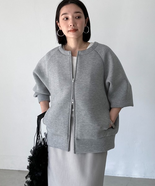 DOUX ARCHIVES ブルゾン アウター W ZIPボンディングノーカラー