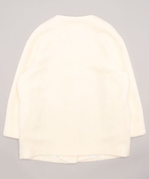 To b. by agnes 「To b.」 ノーカラーコート 38 ホワイト レディース