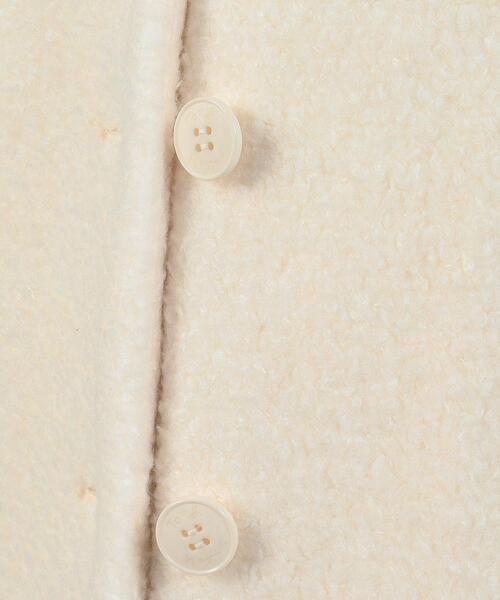 To b. by agnes 「To b.」 ノーカラーコート 38 ホワイト レディース