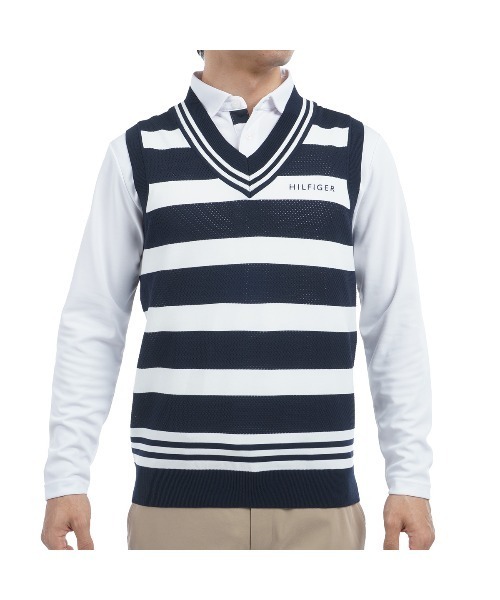 TOMMY HILFIGER GOLF ベスト ジレ シャドーストライプ