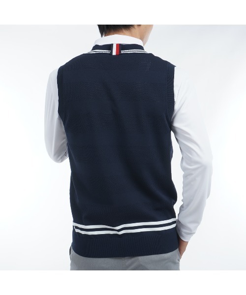 TOMY  ベスト TOMMY HILFIGER GOLF ベスト ジレ シャドーストライプ