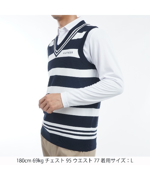 TOMMY HILFIGER GOLF ベスト ジレ シャドーストライプ