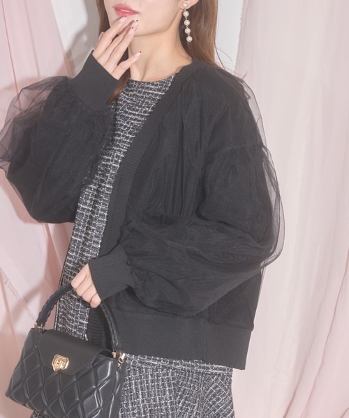 tocco closet パーカー 「ZOZO限定」ソフトチュールジップ