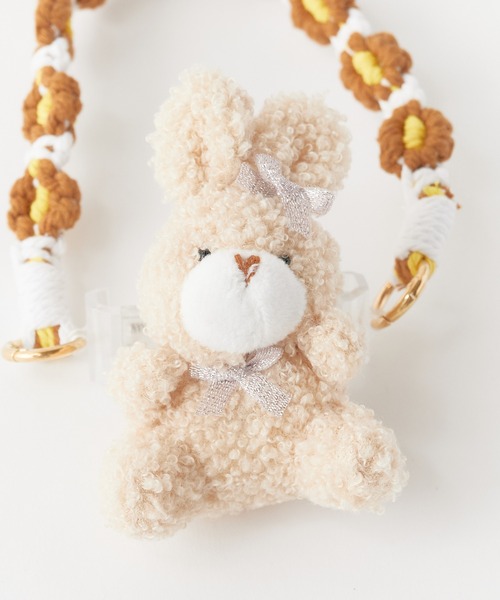 ROOP TOKYO Floral hand strap with rabbit doll / ラビットドール付き