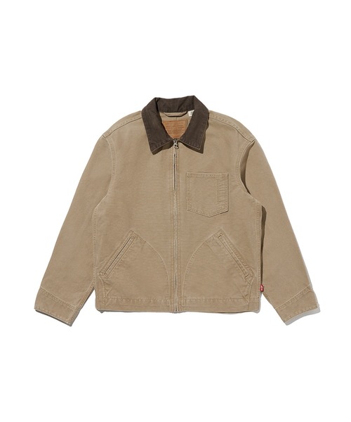 リーバイス プレミアム フルジップ メカニックジャケット M キャメル 24年製 Levi's（リーバイス） コート ジャケット フルジップ メカニック