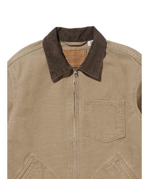 リーバイス プレミアム フルジップ メカニックジャケット M キャメル 24年製 Levi's（リーバイス） コート ジャケット フルジップ メカニック