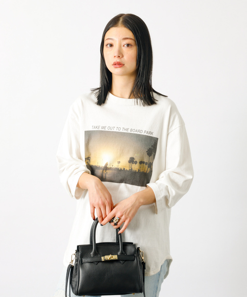 tシャツ 「JHANKSON x Le Melange」フォトプリント ロンT / 長袖Tシャツ「WEB限定」 レディース tシャツ 「JHANKSON x Le Melange」フォトプリント ロンT / 長袖