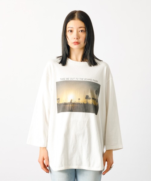 tシャツ 「JHANKSON x Le Melange」フォトプリント ロンT / 長袖Tシャツ「WEB限定」 レディース tシャツ 「JHANKSON x Le Melange」フォトプリント ロンT / 長袖
