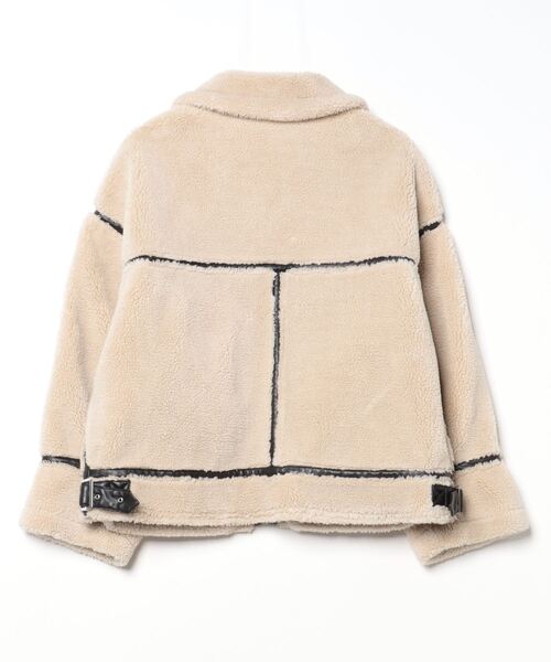 「JEANASIS」 ジップアップブルゾン FREE ベージュ レディース_画像2