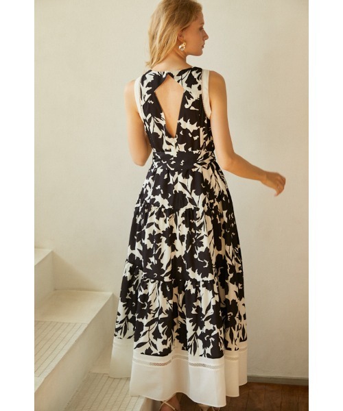 カシュクールフラワープリントドレスEstella.kOFF.WHT FLOWER カシュクールフラワープリントドレスEstella.kOFF.WHT FLOWER