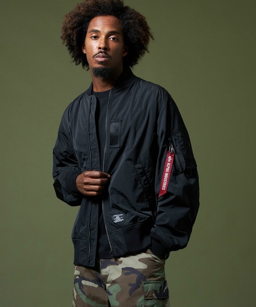 アルファ　ブルゾン Alpha Industries 「ALPHA」 ブルゾン LARGE ブラック メンズ