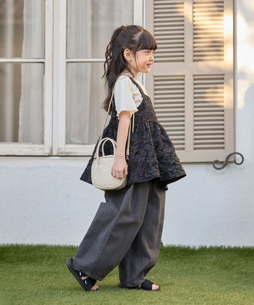 レディース パウダー powder チャイナ可愛い子供達 長袖Tシャツ 