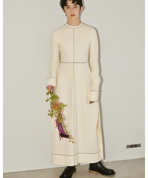 ワンピース TODAYFUL JerseyBalloonDress 38 TODAYFUL 「TODAYFUL」 長袖ワンピース 38inch ベージュ レディース