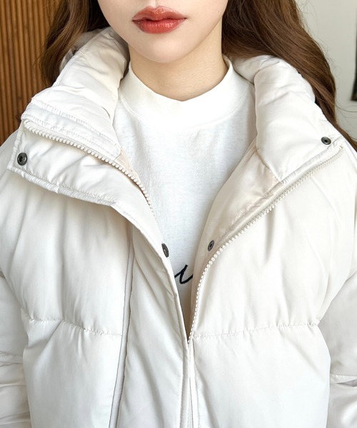 「moment+」 ジップアップブルゾン M アイボリー レディース_画像2