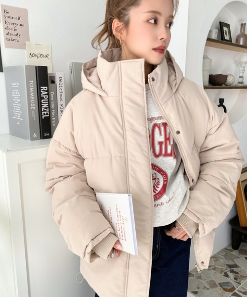 「moment+」 ジップアップブルゾン M アイボリー レディース_画像6