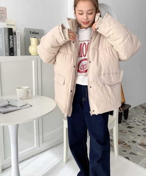 「moment+」 ジップアップブルゾン M アイボリー レディース_画像8