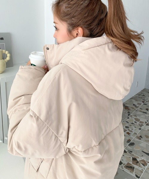 「moment+」 ジップアップブルゾン M アイボリー レディース_画像9