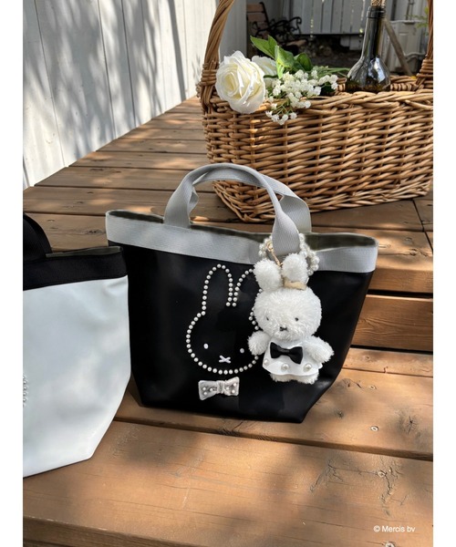 MIIA ハンドバッグ miffy パールトリミングバッグ : ZOZOTOWN