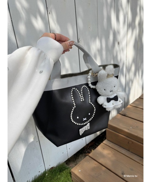 MiiA ミッフィー miffy パールトリミングバッグ ホワイト miffy パールトリミングバッグ｜バッグ｜バッグ｜MIIA（ミーア