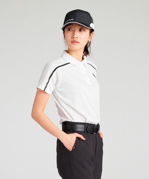 ポロシャツ ポロ PUMA プーマ ウィメンズ ゴルフ SB バックプリント ライン 半袖 ポロシャツ レディース