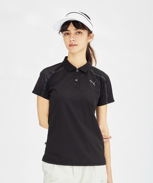 ポロシャツ ポロ PUMA プーマ ウィメンズ ゴルフ SB バックプリント ライン 半袖 ポロシャツ レディース PUMA ポロシャツ ポロ プーマ ウィメンズ ゴルフ SB バック
