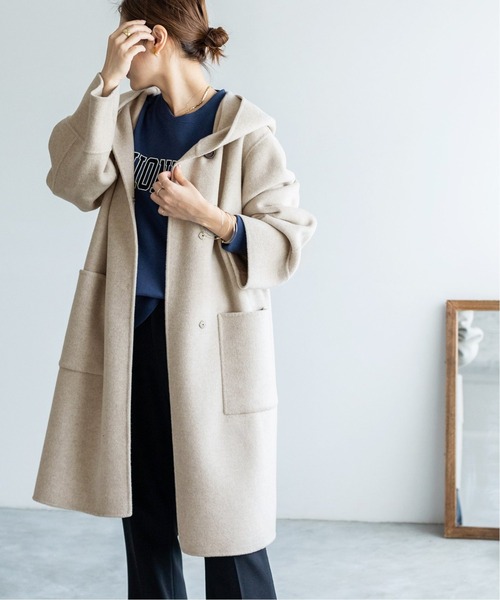 ★IENA／イエナ／ウールコート／Pコート／アイボリー／size38★ IENA（イエナ） コート 38 ベージュ レディース : ZOZOTOWN Yahoo!店