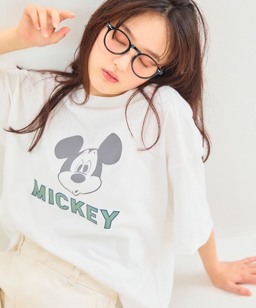 Disney tシャツ 「Disney/ディズニー」ミッキーマウスフェイス