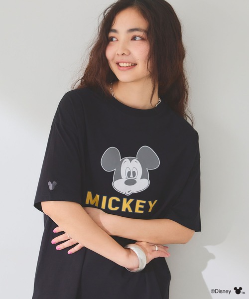 ディズニーランドTシャツミッキーマウスフェイス両面プリント