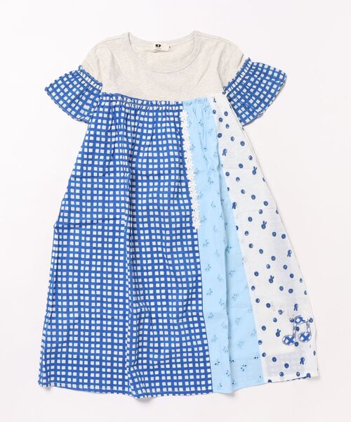 KP ワンピース ローンプリント＆レース 縦接ぎワンピース キッズ 子供