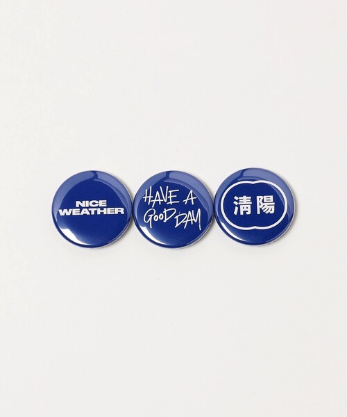 NICE WEATHER バッジ 「NICE WEATHER」ロゴバッジ 3P セット