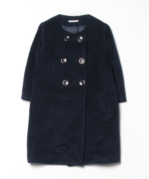 SPICK AND SPAN ネイビー コート サイズ38 Spick＆Span（スピック アンド スパン） 「Spick & Span」 ノーカラー