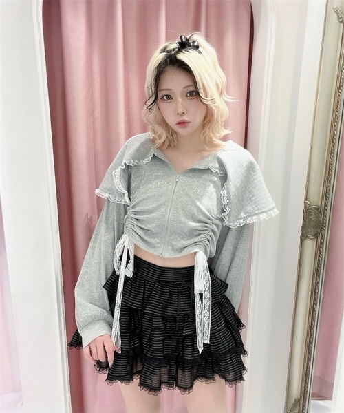 Ank Rouge（アンクルージュ） tシャツ キラキラロゴドロストミニPK