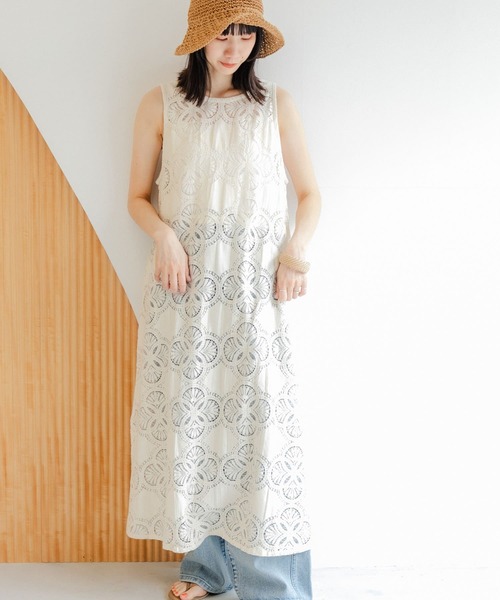 今季アーバンリサーチドアーズ　サークルレース2wayワンピース　新品タグ付き☆ URBAN RESEARCH DOORS ワンピース サークルレース2WAYワンピース