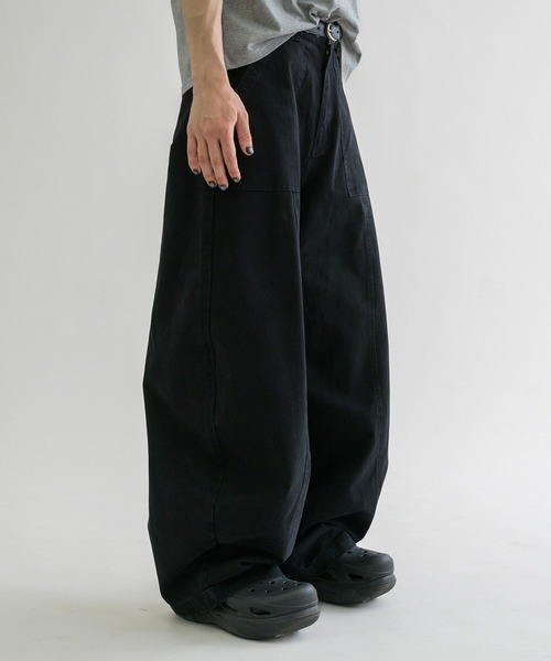 epnok パンツ 「EPNK」Washed cotton baker pants / ウォッシュ