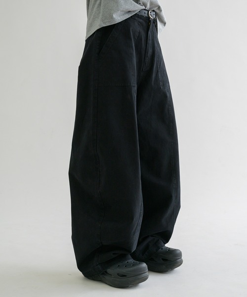 epnok パンツ 「EPNK」Washed cotton baker pants / ウォッシュ