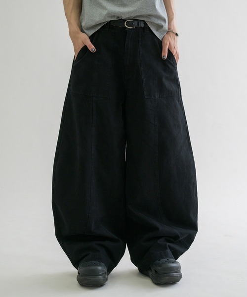 epnok パンツ 「EPNK」Washed cotton baker pants / ウォッシュ