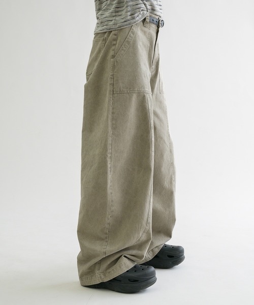 コットンパンツ　 ベイカーパンツ 40 genten ストレッチベイカーパンツ/オーガニックコットン混【洗濯機洗い