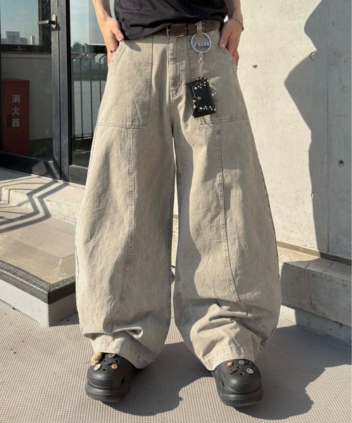 【EPNK】ウォッシュドコットンベイカーパンツ EPNK】Washed cotton baker pants / ウォッシュドコットン