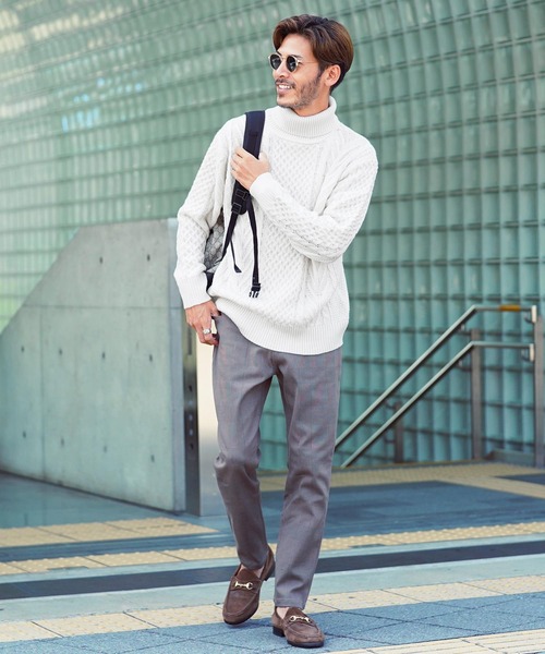 「roshell」 タートルネックニット SMALL グレー系その他 メンズ_画像3