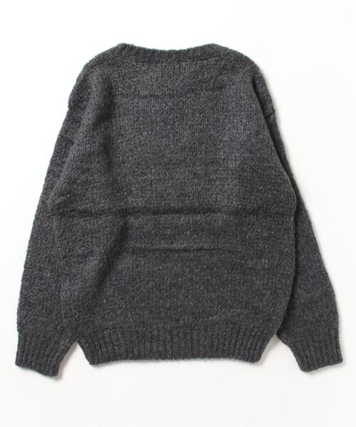 スティーブンアラン カシミヤ混 ヘビーコットンウール 長袖ニット L ブラック STEVEN ALAN（スティーブンアラン） 「TRICOTS JEAN MARC」長袖ニット