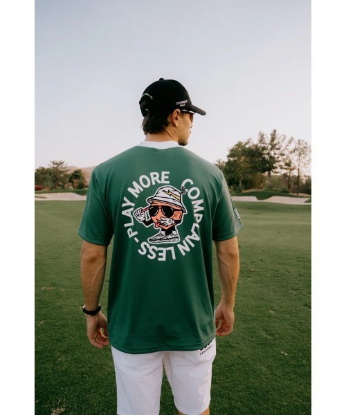 DEVEREUX GOLF uvカット tシャツ Peachy ManeメッシュモックTEE メンズ