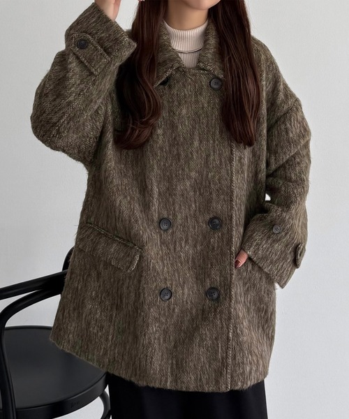 callautia（カラウティア） ステンカラーコート コート シャギーミドル
