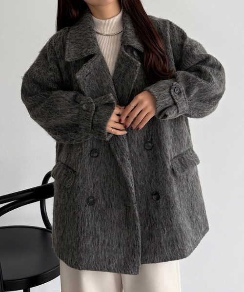 callautia（カラウティア） ステンカラーコート コート シャギーミドル