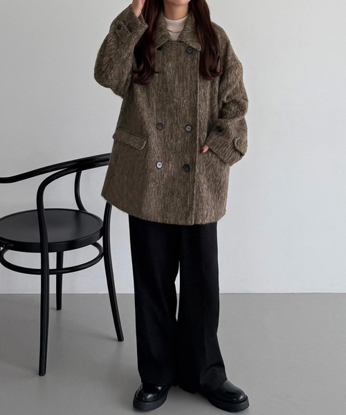 callautia（カラウティア） ステンカラーコート コート シャギーミドル