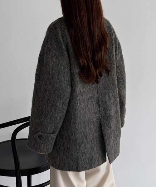 callautia（カラウティア） ステンカラーコート コート シャギーミドル