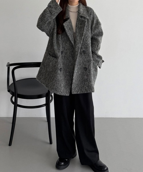 callautia（カラウティア） ステンカラーコート コート シャギーミドル