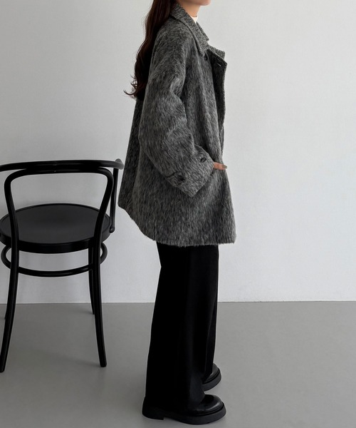 callautia（カラウティア） ステンカラーコート コート シャギーミドル