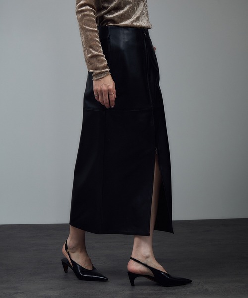 SALON adam et rope'（サロン アダム エ ロペ） スカート ラムレザー