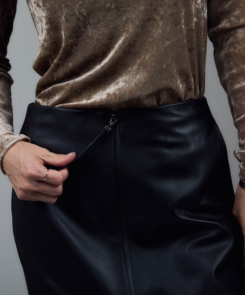 SALON adam et rope'（サロン アダム エ ロペ） スカート ラムレザー